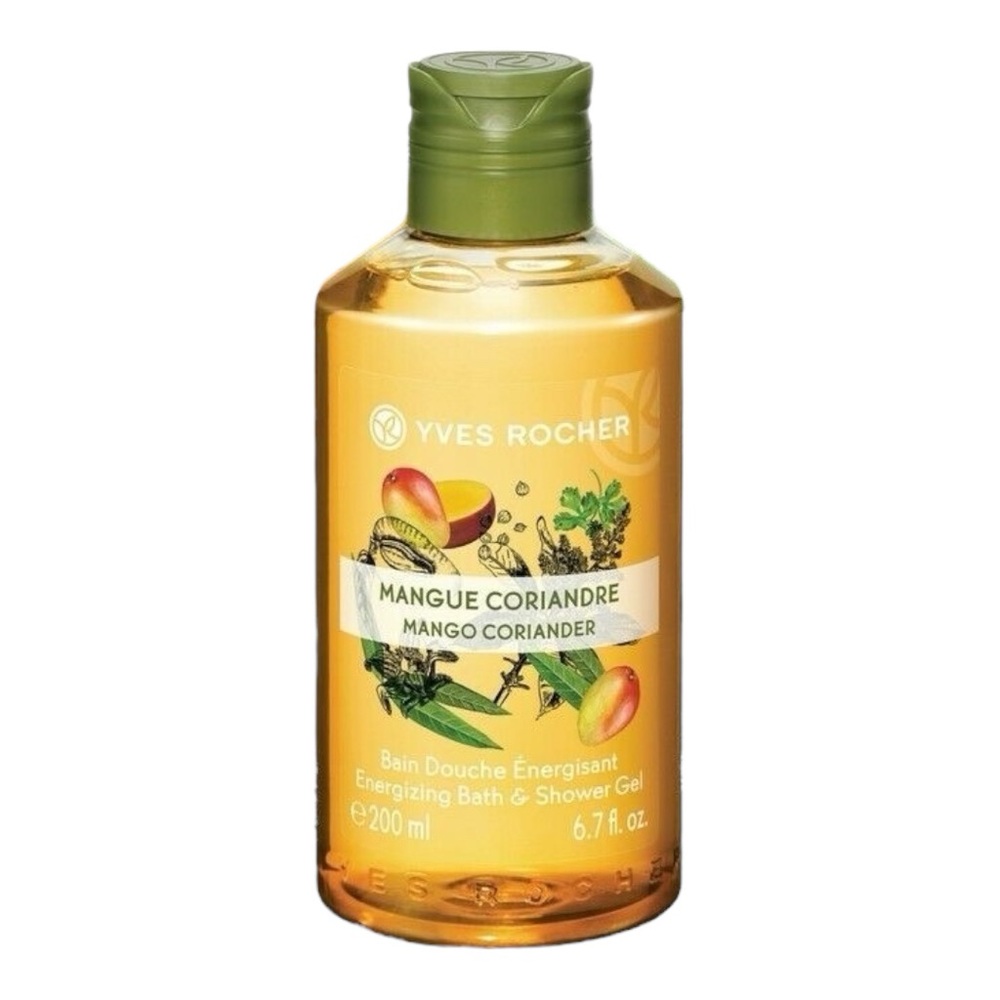YVES ROCHER MANGO CORIANDER ENERGIZING BATH & SHOWER GEL 200ML - BRAND NEW